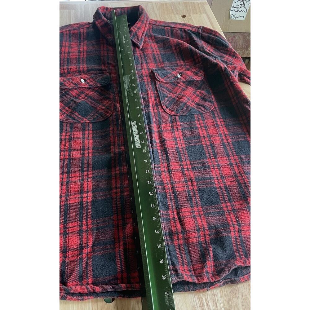 American Spirit Vintage Flannel Shirt‎ Buffalo Plaid Lumberjack USA Made Mens XL - Picture 5 of 6